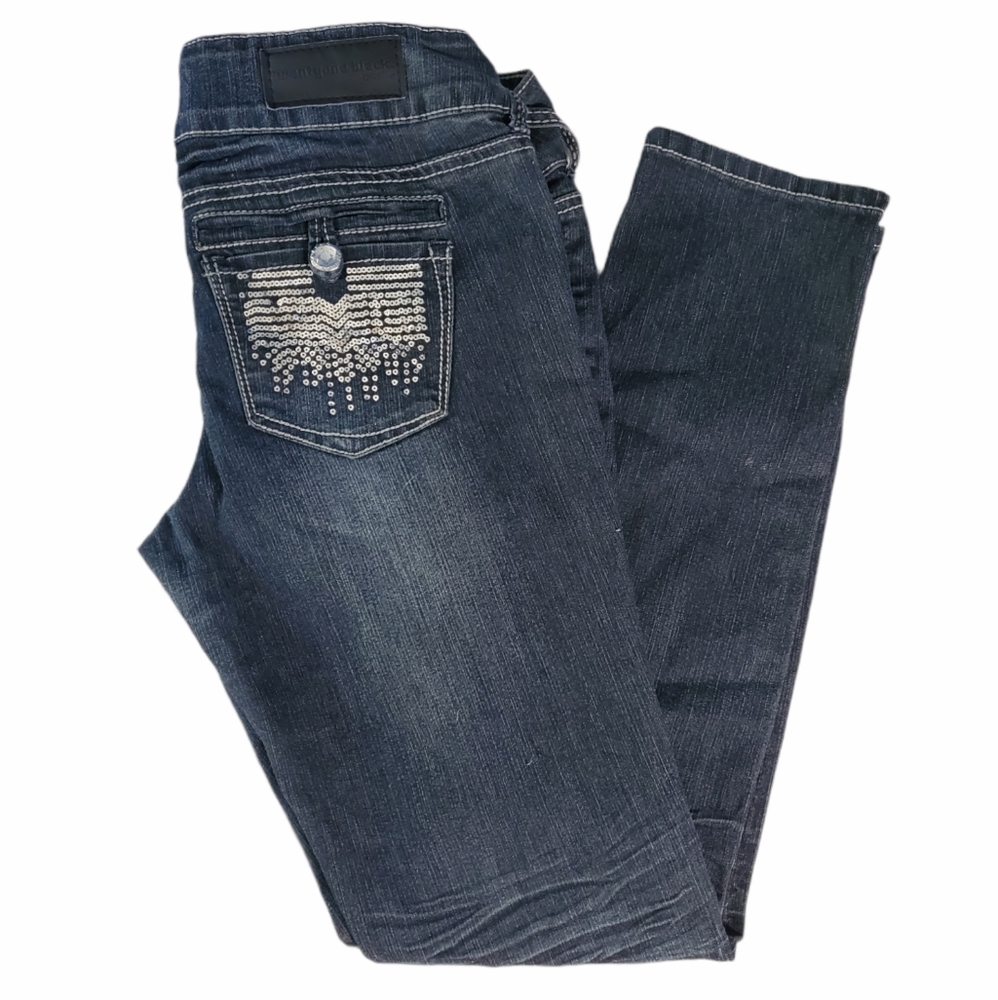 RUE 21 Distressed Jeans Rhinestone Back Pocket - Picture 4 of 7